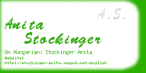anita stockinger business card